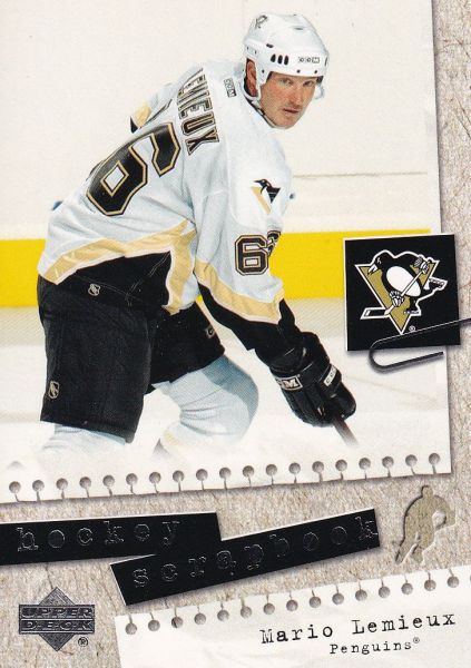 insert karta MARIO LEMIEUX 05-06 UD Hockey Scrapbook číslo HS6